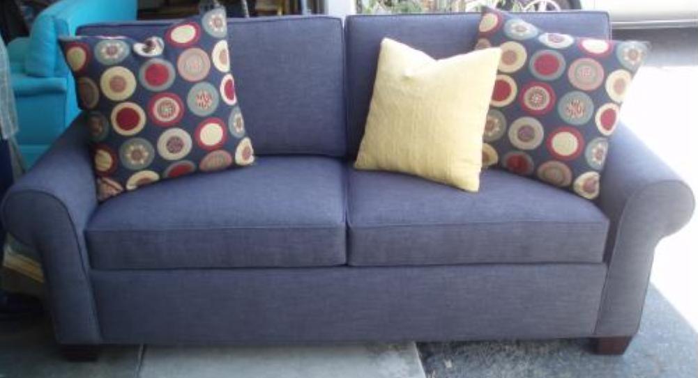 Sofa with colorful cushions